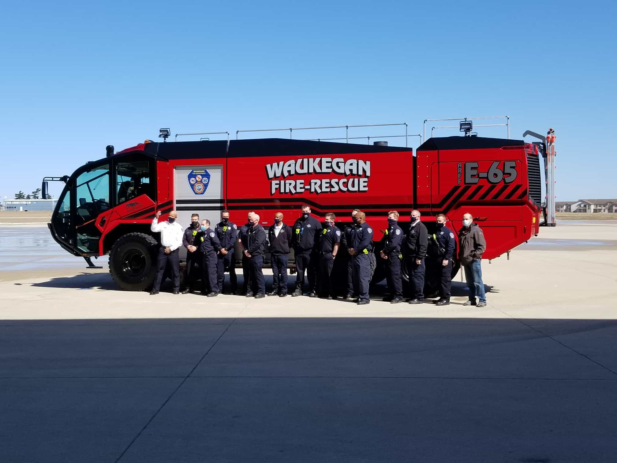 Waukegan Fire Department Receives New Aircraft Rescue Fire Truck For The  Waukegan Airport