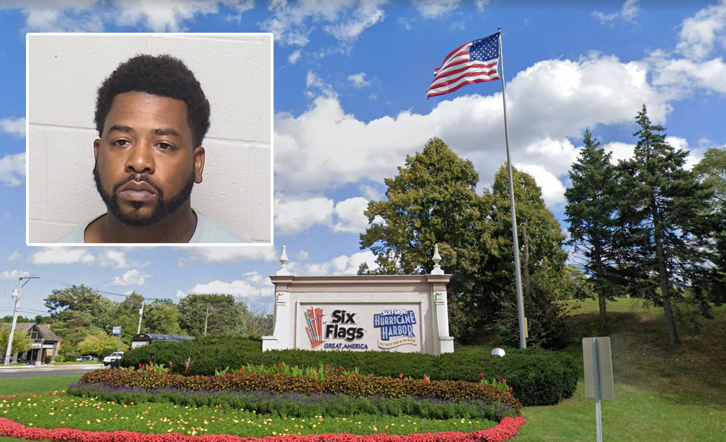 Man charged with battering police officer and security guard during fight  at Six Flags in Gurnee