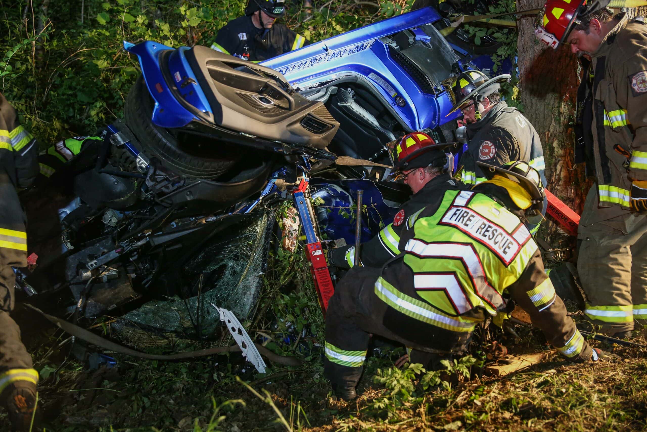 Firefighters Work For Over Hour To Extricate Heavily Trapped Victim ...