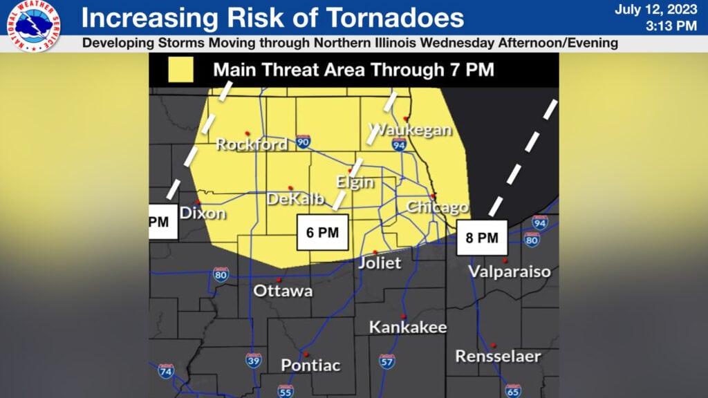 Severe thunderstorms prompt tornado watch for Lake, McHenry counties