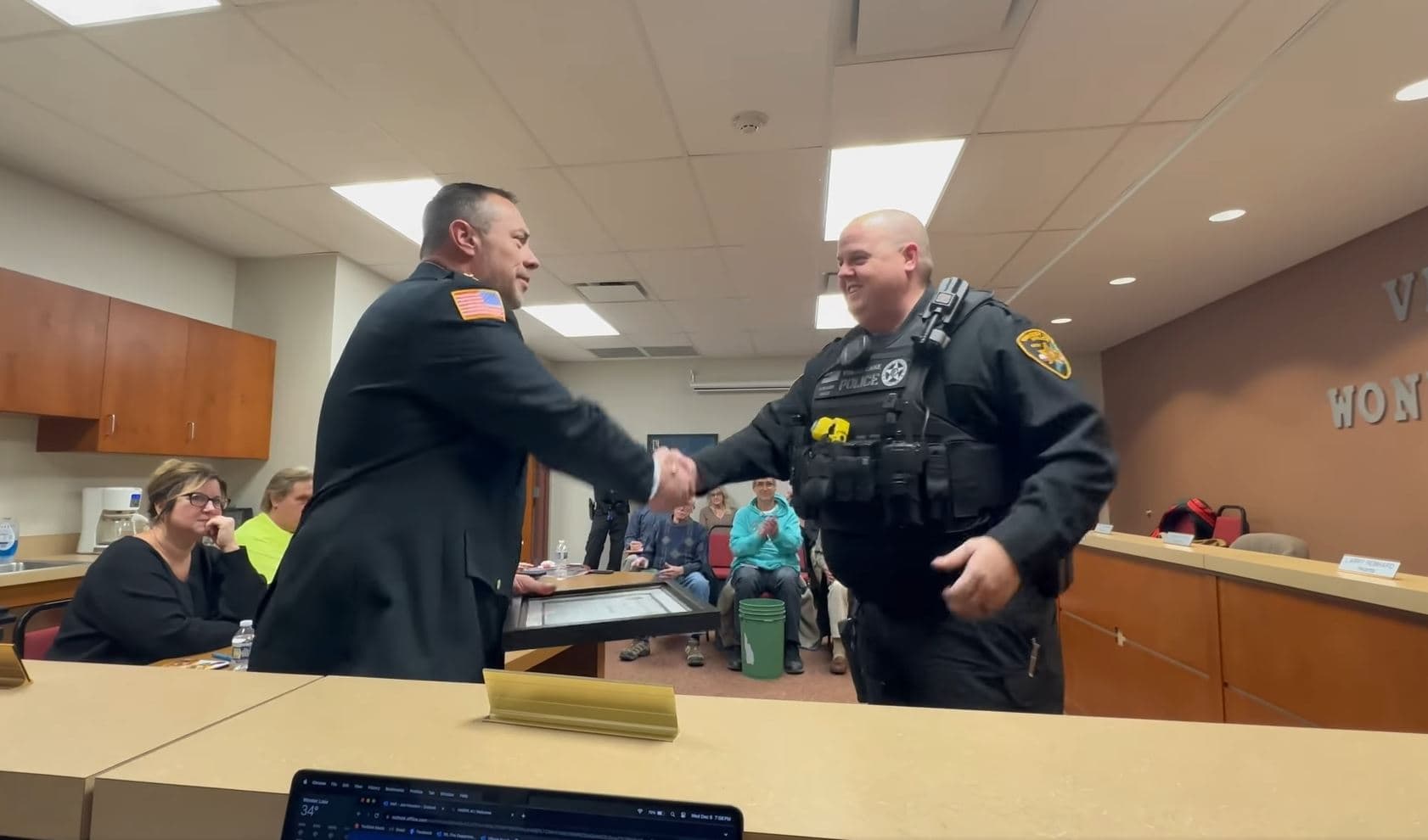 Wonder Lake officer receives award for saving victim seriously injured