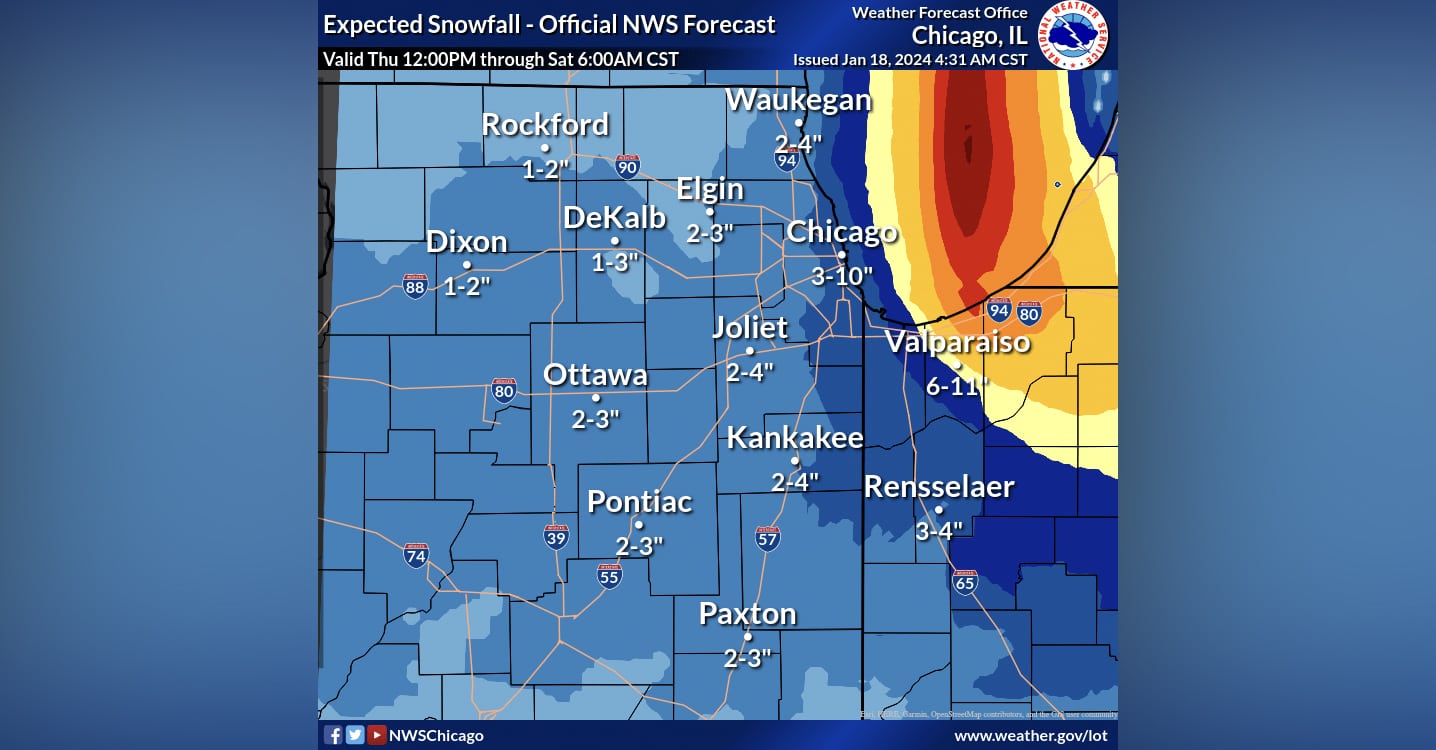 Winter weather advisory issued for northern Illinois ahead of more