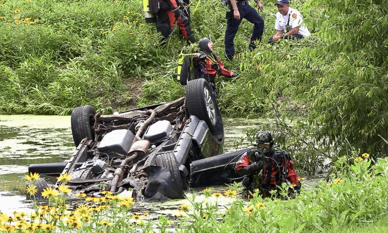 Man Dies After Car Rolls Over Into Pond, Leaving Him Trapped Inside In ...