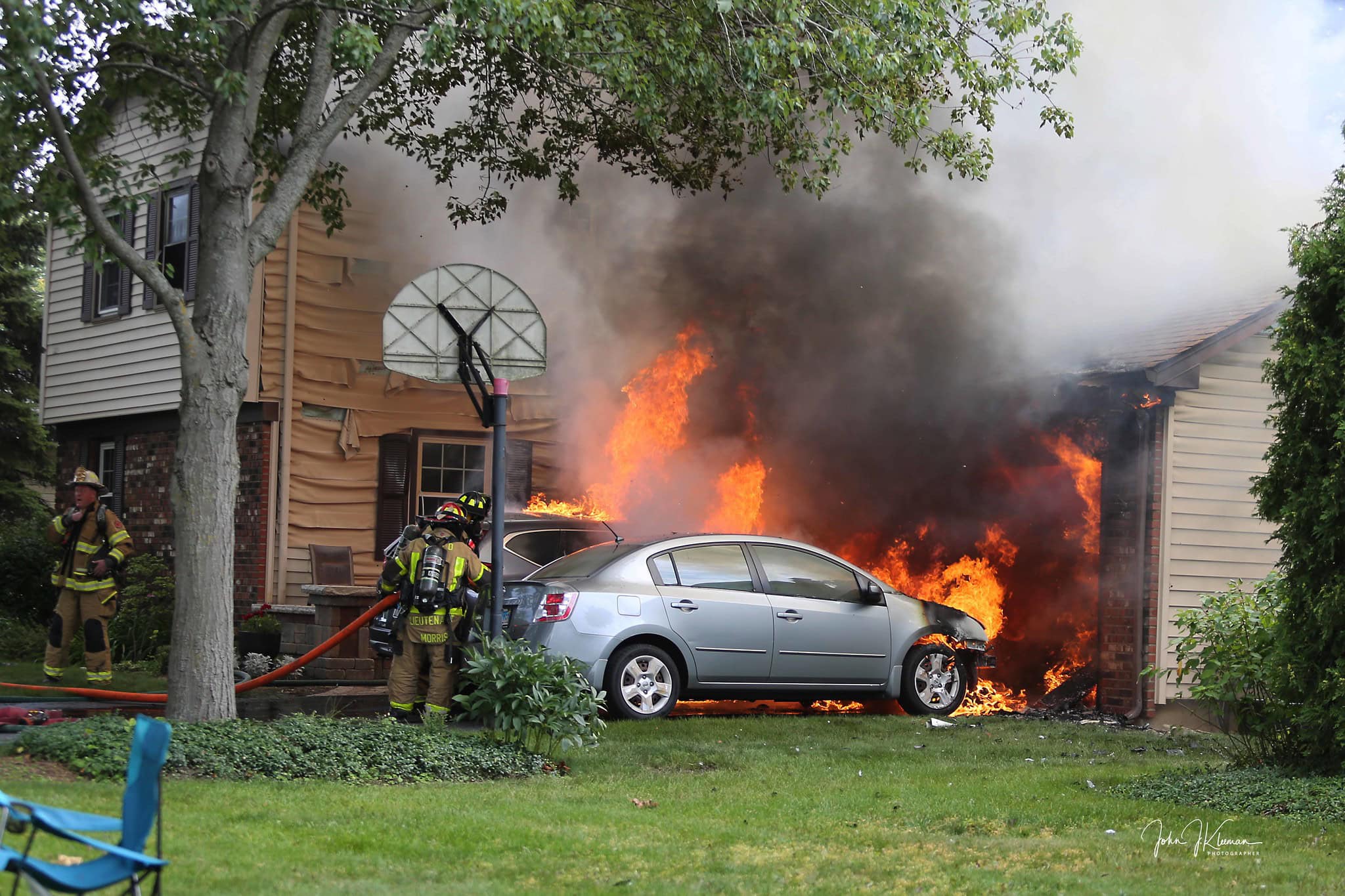 One person found dead after fire gutted one house and damaged second home in Buffalo Grove